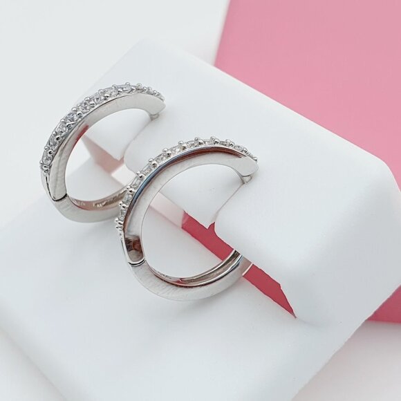 "925 Sterling Silver Cubic Zirconia Earrings, U19254671 - Picture 3 of 10